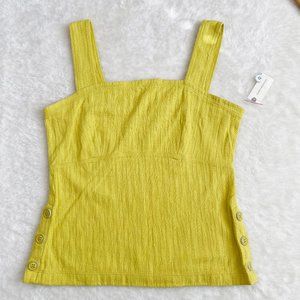 Anthropologie, Women's Strap Tank Top, Yellow, Size Small